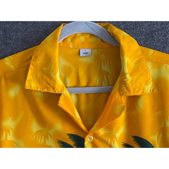 Hawaiian Shirt Macaw Parrot Palm Trees Surfboards Floral Jungle button Shirt - Picture 5 of 15